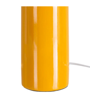 Yellow mustard ceramic table Lamp 17.5x17.5x30.5cm