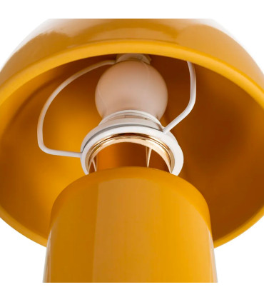 Yellow mustard ceramic table Lamp 17.5x17.5x30.5cm
