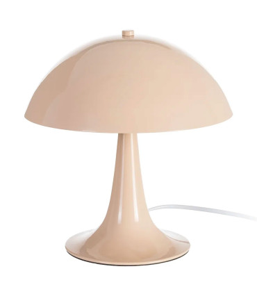 Lampe à poser champignon métal beige 25x25x27.5cm