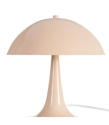 Lampe à poser champignon métal beige 25x25x27.5cm