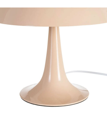 Lampe à poser champignon métal beige 25x25x27.5cm