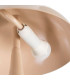 Lampe à poser champignon métal beige 25x25x27.5cm
