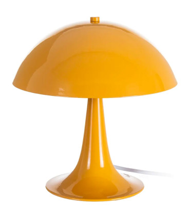 Lampe à poser champignon métal jaune 25x25x27.5cm