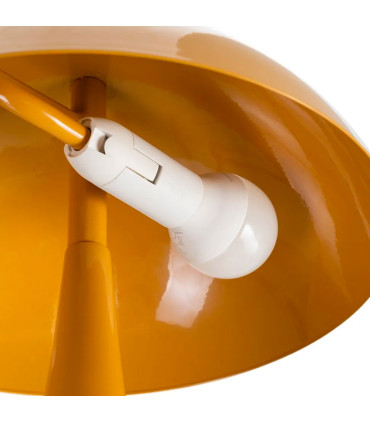 Lampe à poser champignon métal jaune 25x25x27.5cm
