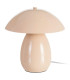 Lampe à poser champignon métal beige 24x24x25.5cm