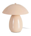 Lampe à poser champignon métal beige 24x24x25.5cm