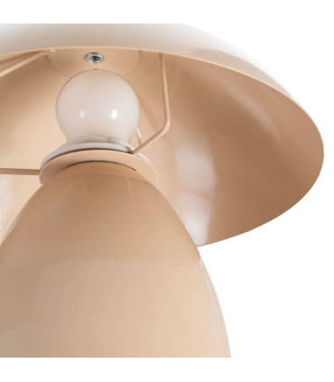 Lampe à poser champignon métal beige 24x24x25.5cm