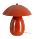 Lampe à poser champignon métal terracotta 24x24x25.5cm