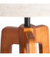 Floor Lamp wood and beige lampshade 40x40x158cm