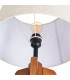 Floor Lamp wood and beige lampshade 40x40x158cm