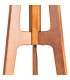 Floor Lamp wood and beige lampshade 40x40x158cm