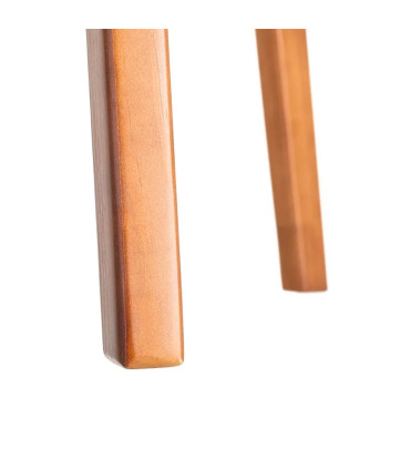Floor Lamp wood and beige lampshade 40x40x158cm