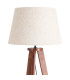 Floor Lamp wood and beige lampshade 50x50x151cm