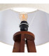Floor Lamp wood and beige lampshade 50x50x151cm