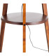 Floor Lamp wood and beige lampshade 50x50x151cm