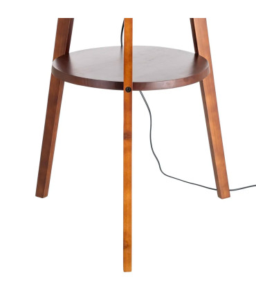 Floor Lamp wood and beige lampshade 50x50x151cm