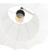 Floor Lamp wood and beige lampshade 50x50x151cm