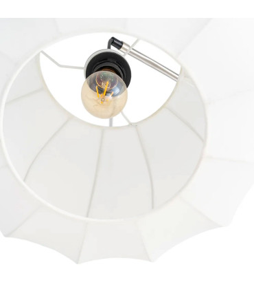 Floor Lamp wood and beige lampshade 50x50x151cm