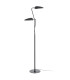 Lampadaire design double en métal noir 40.5x25x142.5cm