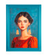 Tableau peinture sur toile portrait de femme 87x4.5x117cm