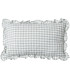 Decorative cushion vichy grey and white 30x50cm