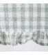 Coussin froufrou en coton vichy gris 43x43cm