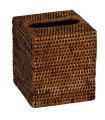 Rattan Square Tissue Box brown 13x13x15cm