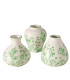 Set of 3 Small Design grey Porcelain Vases