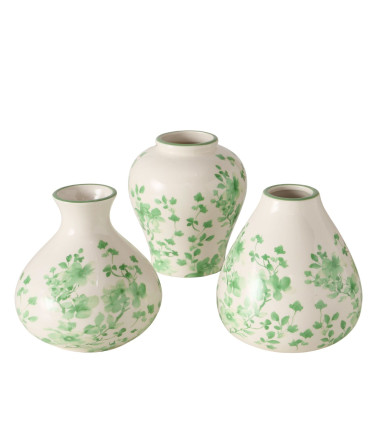 Set of 3 Small Design grey Porcelain Vases