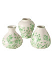 Set of 3 Small vases leaves 10x10x11cm