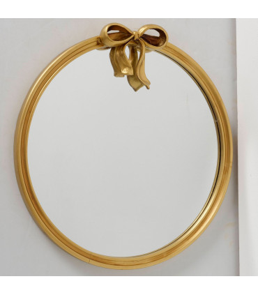 Round wall mirror gold resine 51x53x3cm