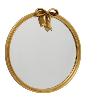 Round wall mirror gold resine 51x53x3cm