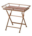 Table d'appoint plateau amovible métal 60x45x61cm