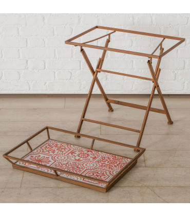 Table d'appoint plateau amovible métal 60x45x61cm