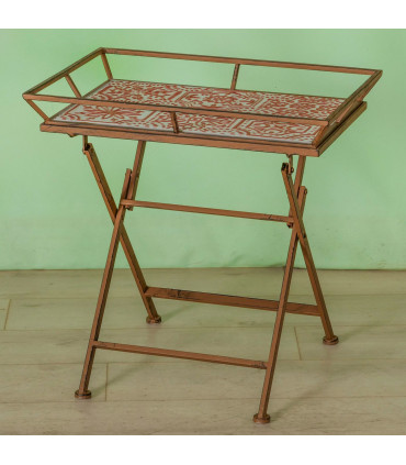 Table d'appoint plateau amovible métal 60x45x61cm