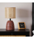 Alarm clock bamboo 9x9x4.5cm