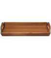 Plateau de service en bois d'acacia 42.5x18x6.5cm