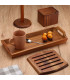 Plateau de service en bois d'acacia 42.5x18x6.5cm