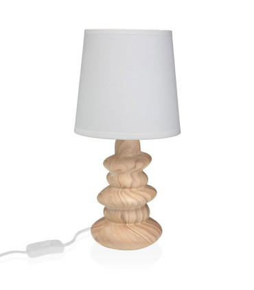 Table Lamp wood ceramic 17.5x17.5x36.5cm