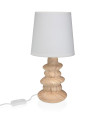 Table Lamp wood effect ceramic 17.5x17.5x36.5cm