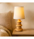 Table Lamp wood ceramic 17.5x17.5x36.5cm