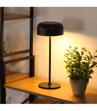 Table Lamp LED metal beige wireless 12.5x12.5x31cm