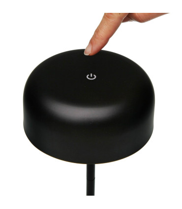 Table Lamp LED metal beige wireless 12.5x12.5x31cm