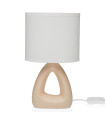 Table Lamp beige ceramic 17x10x30cm