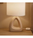 Table Lamp wood ceramic 17.5x17.5x36.5cm