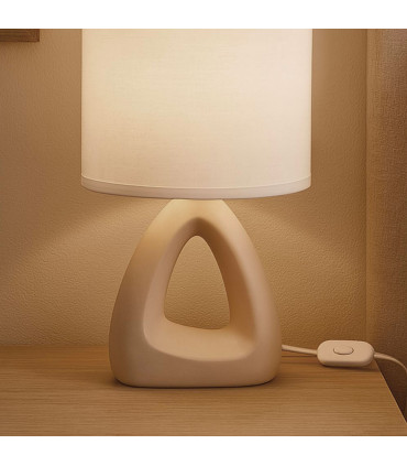 Table Lamp wood ceramic 17.5x17.5x36.5cm