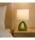 Table Lamp wood ceramic 17.5x17.5x36.5cm
