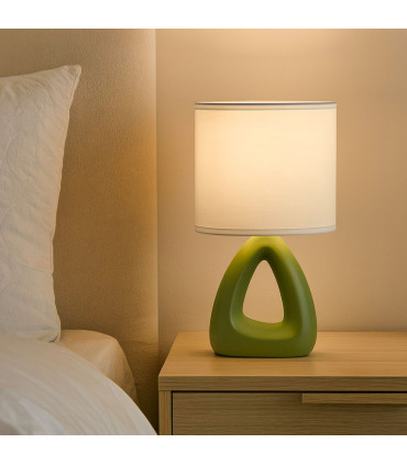 Lampe à poser en céramique verte 17x10x30cm