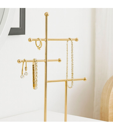 Jewelry Stand Gold Metal