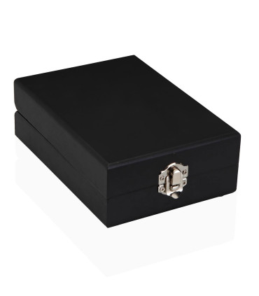 Coffret à vin 5 pièces en bois noir